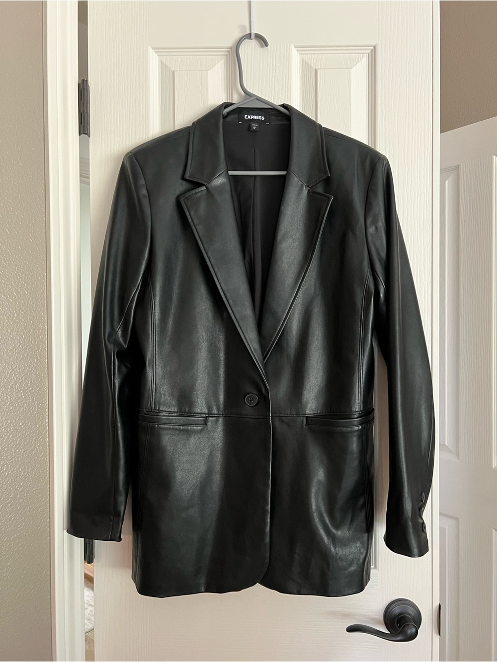 Express Faux Leather Blazer